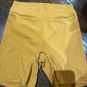 Tom Tiger Women's Mustard Bike Shorts Active Gym Rat Workout size S‎